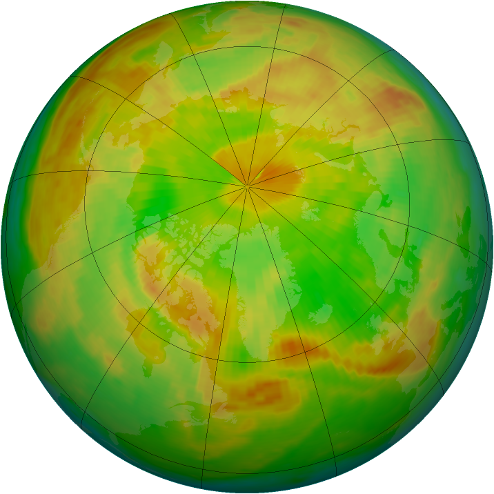 Arctic ozone map for 05 June 1984